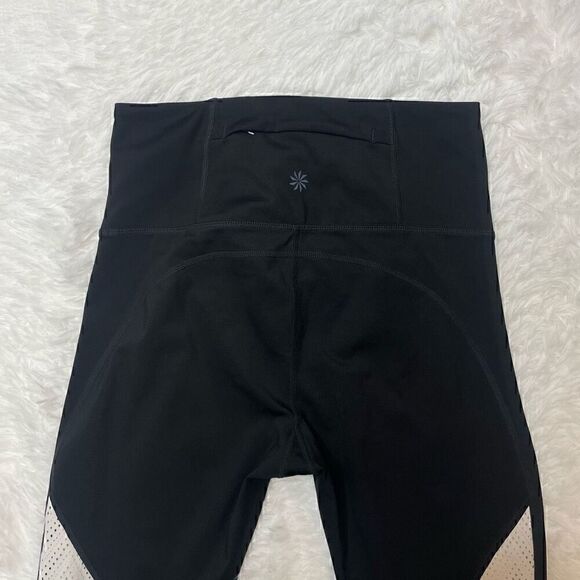 Athleta Precision Leggings High Rise Black White Mesh Compression Sz Small Tall - Picture 10 of 12
